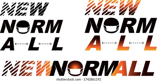 New Norm All, New normal All Everyone Typography