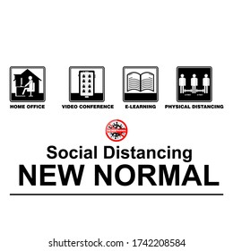 New Normal, after Covid-19 periode, icon vector