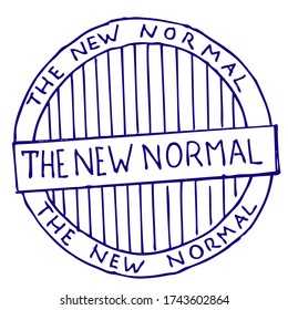 La nueva normalidad, después de Covid-19, el doodle de sello