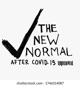 The New Normal, After Covid-19, stamp doodle