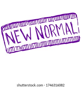 The New Normal, After Covid-19, stamp doodle