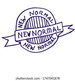  La nueva normalidad, después de Covid-19, el doodle de sello