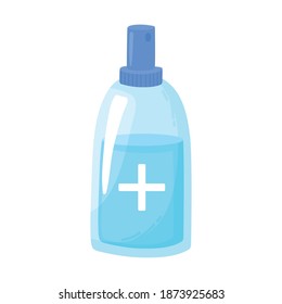 new normal, apply spray with alcohol after covid 19 vector illustration