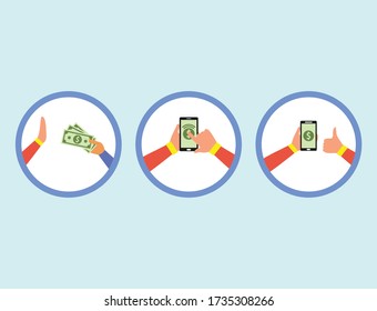 The New Normal Cashless Payment applied Concept