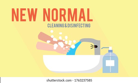 New normal is cleaning and disinfecing for virus covid-19