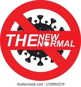 New normal concept. Logo graphic design "new normal" text for ad, banner, graphic elements. After the epidemic the COVID-19 virus caused the new normal worldwide. Vector illustration