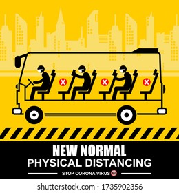 New normal concept and physical distancing 