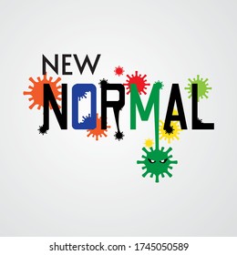 new normal concept vector illustration. designed to show risks that must be faced