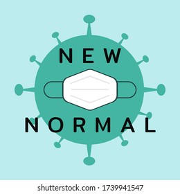 New normal concept , wear a mask when coronavirus outbreak , vector , illustrator.