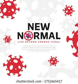 New Normal from Coronavirus Illustration Background Template 