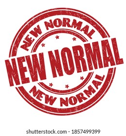 New normal grunge rubber stamp on white background, vector illustration
