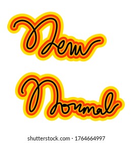Nuevo vector normal de letras dibujado a mano