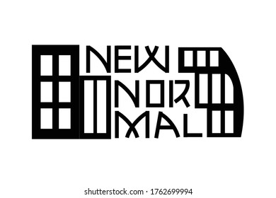 New normal handwriting typography. vector illustration
