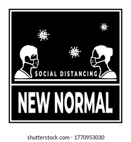 new normal icon illustration. face mask icon