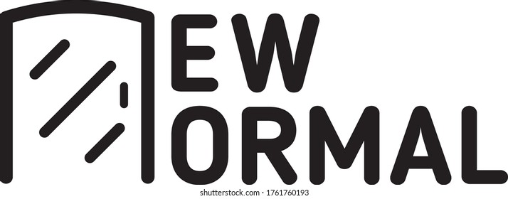 the new normal icon logo vector. after covid-19 pandemic.