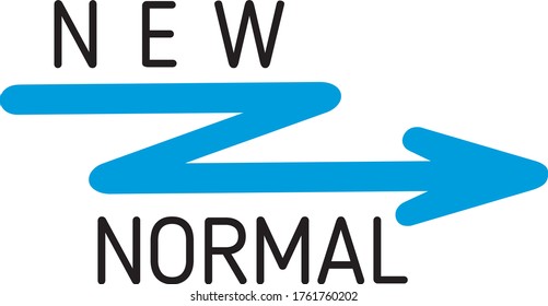 the new normal icon logo vector. after covid-19 pandemic.