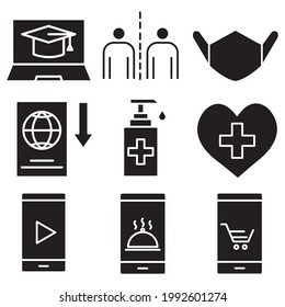 new normal icon. new normal set symbol vector elements for infographic web.