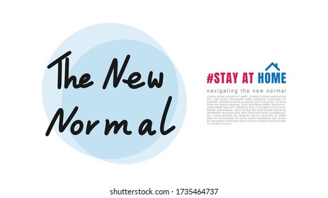 The new normal ,Isolated on white background ,Vector illustration EPS 10