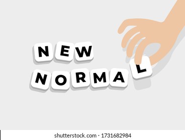 New Normal Life Concept With The Final Piece Alphabet.