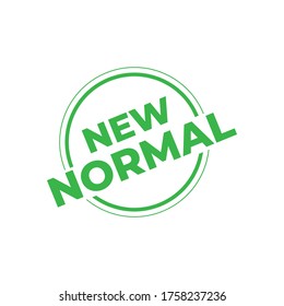New normal lifestye concept. After the Coronavirus or Covid-19 causing the way of life of humans to change to new normal. . New normal campaign in typography illustration.