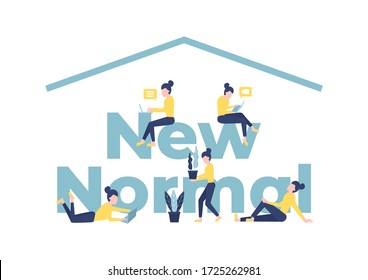 New normal lifestyle concept. Work from home.