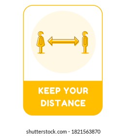 New normal lifestyle,after Covid-19 period,Icon set of new normal behaviors,keep your distance.icon set about corona virus prevention.