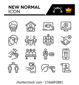 New Normal line icons set. Editable Stroke