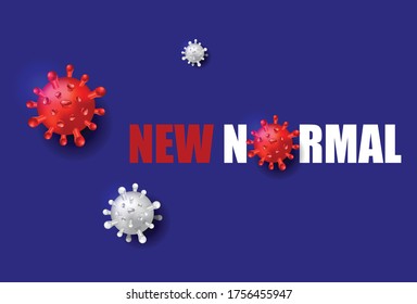 New normal logo background design vector. covid-19 background. vector illustration.