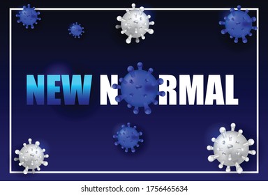 New normal logo background design vector. covid-19 background. vector illustration.