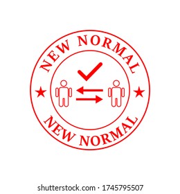 New normal logo design template illustration