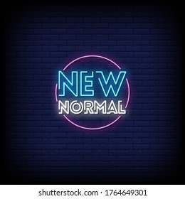 New Normal Neon Signs Style Text vector