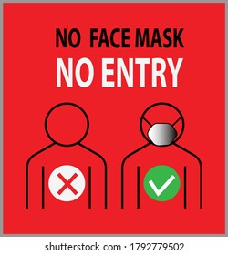 New Normal No Face Mask No Entry HealthCare