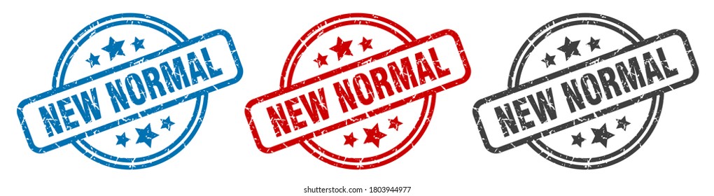 new normal round grunge vintage sign. new normal stamp