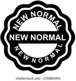 New Normal, Stamp and Illustration grunge vintage