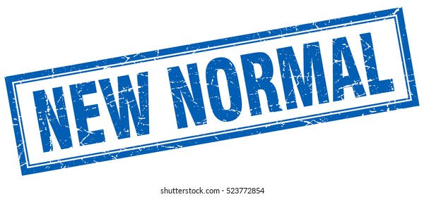 New Normal. Stamp. Square Grunge Isolated New Normal Sign