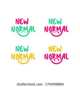 new normal text background banner, what will be the new normal after COVID-19 concept disruption human lifestyle.