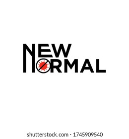 new normal text background banner, what will be the new normal after COVID-19 concept disruption human lifestyle.