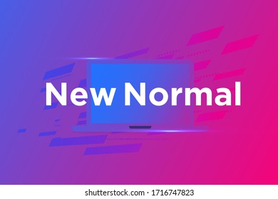 New normal text banner, vector 