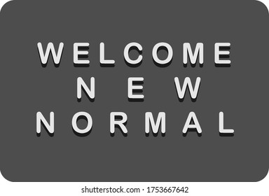 New Normal text on a light black background