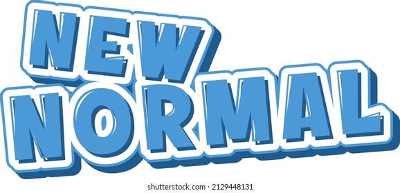 New Normal typography design illustration
