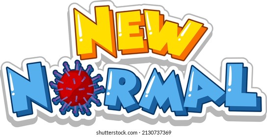 New Normal typography design illustration