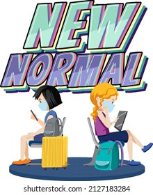 Neues normales typografisches Design mit Passagiergrafik