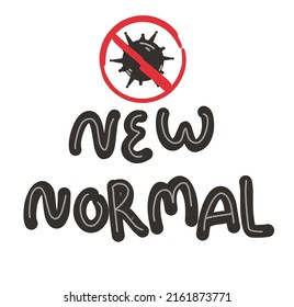 New normal. typography poster design. hand drawn type. vector lettering