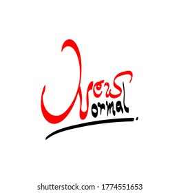 New normal typography red black