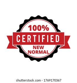 New Normal vector design in certified stamp style for company