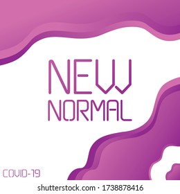 Nueva ilustración vectorial normal. diseño líquido de banner. Covid 19 EPS10