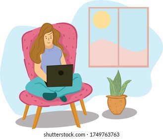 new normal vetor. work frome home vector