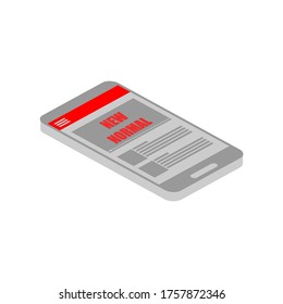 Nueva palabra normal en smartphone. Noticias de tendencia: Nueva normalidad después de la pandemia de covid-19 con distanciamiento social