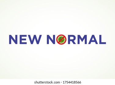 Nuevo normal. nueva palabra normal. Nuevo texto normal. Nueva normalidad después de la pandemia de covid-19 con distanciamiento social