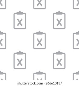 New Not performed white and black seamless pattern for web design. Vector symbol